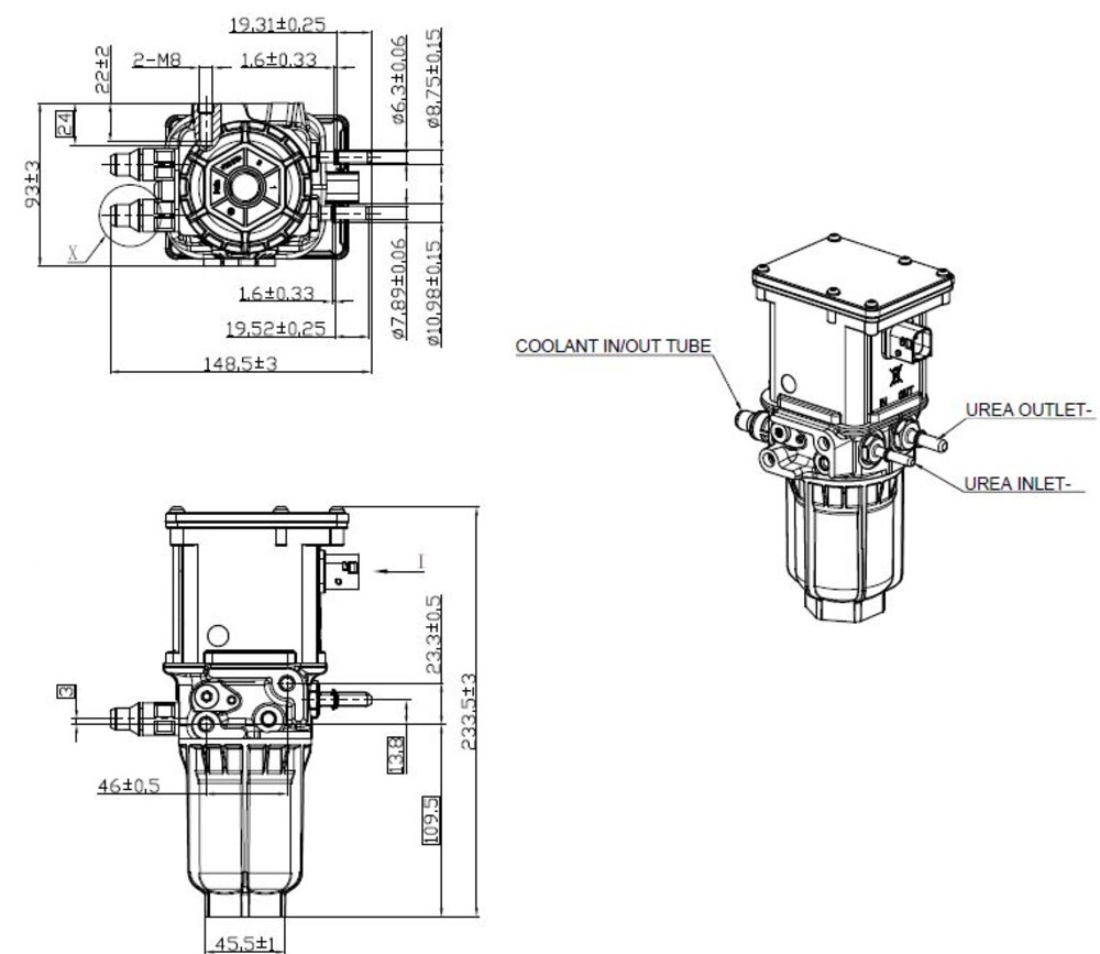 DEF Doser for Detroit Diesel, Non Air-Assisted / OE no